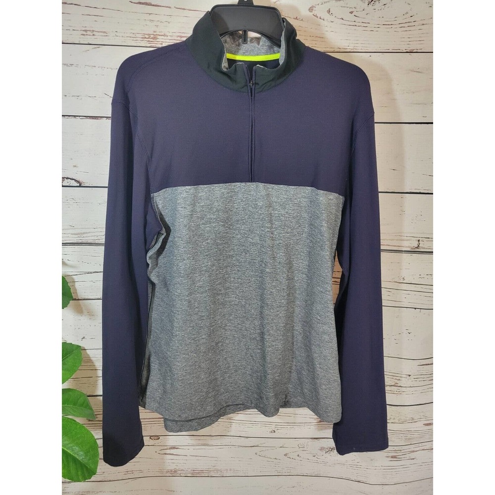 lululemon athletica Navy and Gray Long Sleeve Shirt